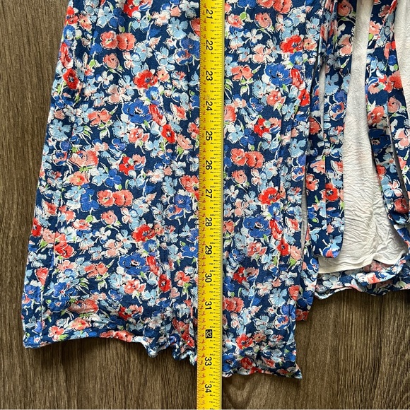 Sezane Anastasia Blue Poppy Floral Wrap Dress Women's size 34 / US size 2 - Picture 12 of 12